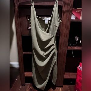 Dark green dress with slit